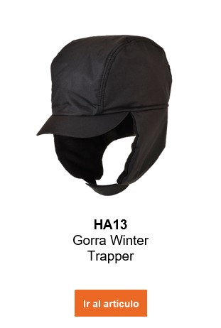 Imagen del gorro Winter Trapper HA13 en color negro con enlace al artículo.