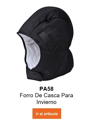 Imagen del forro invernal del casco PA58 en color negro con enlace al artículo.